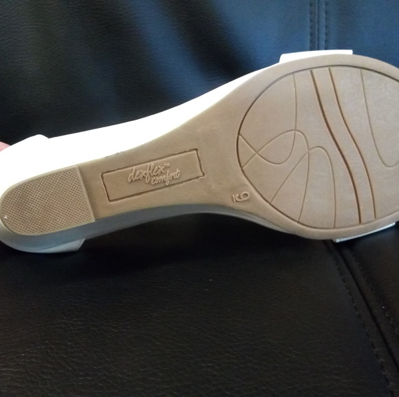 Dexflex 2 1/2" Wedge sandals White - Memory foam - Picture 5 of 5